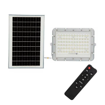 LED Екстериорен димируем соларен прожектор LED/15W/3,2V IP65 4000K бял + дистанционно управление