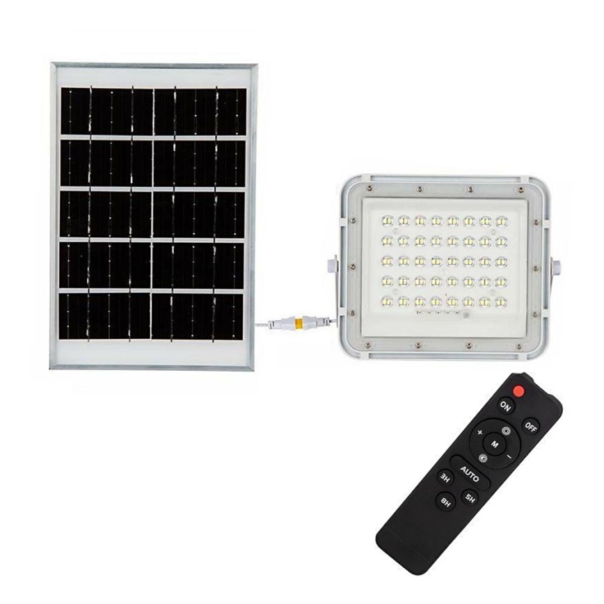 LED Екстериорен димируема соларен reflektor LED/10W/3,2V IP65 4000K бял + дистанционно управление