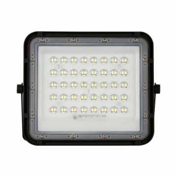 LED Екстериорен димируем соларен прожектор LED/10W/3,2V IP65 4000K черен + дистанционно управление