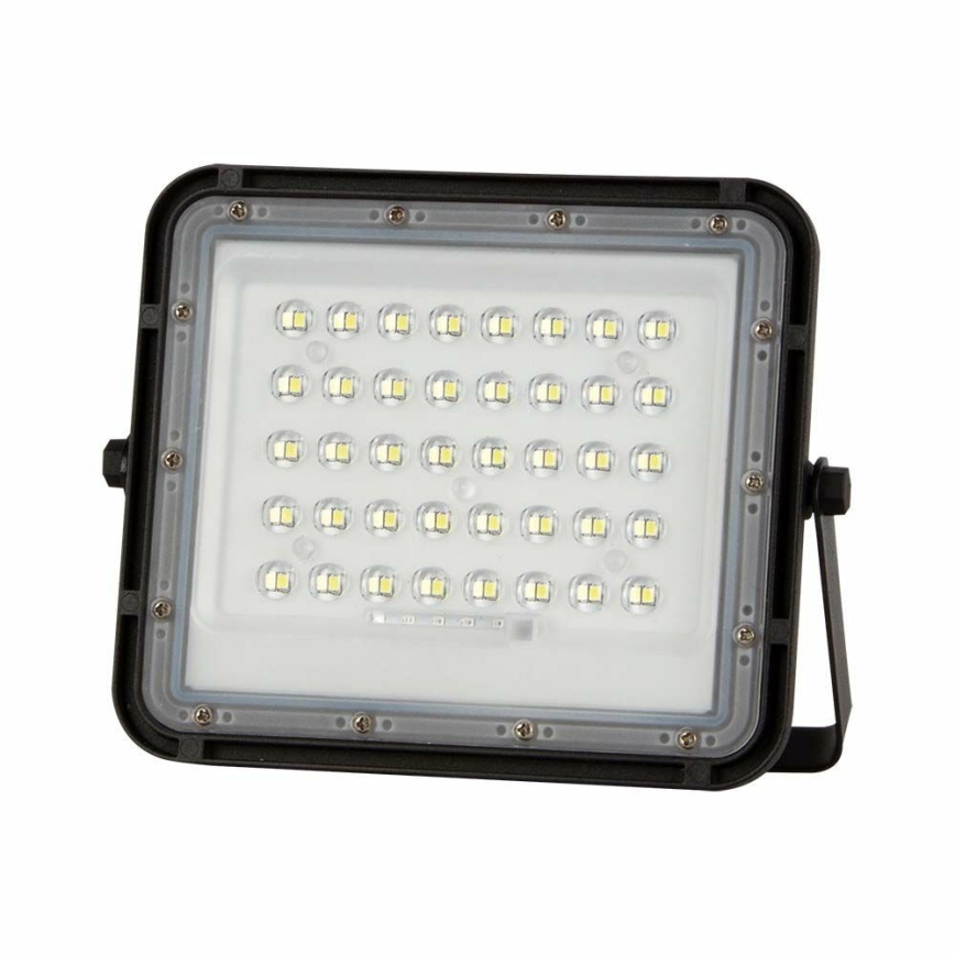 LED Екстериорен димируем соларен прожектор LED/10W/3,2V IP65 4000K черен + дистанционно управление