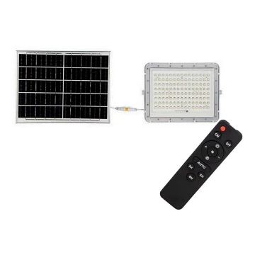 LED Екстериорен соларен прожектор LED/20W/3,2V 4000K бял IP65 + дистанционно управление