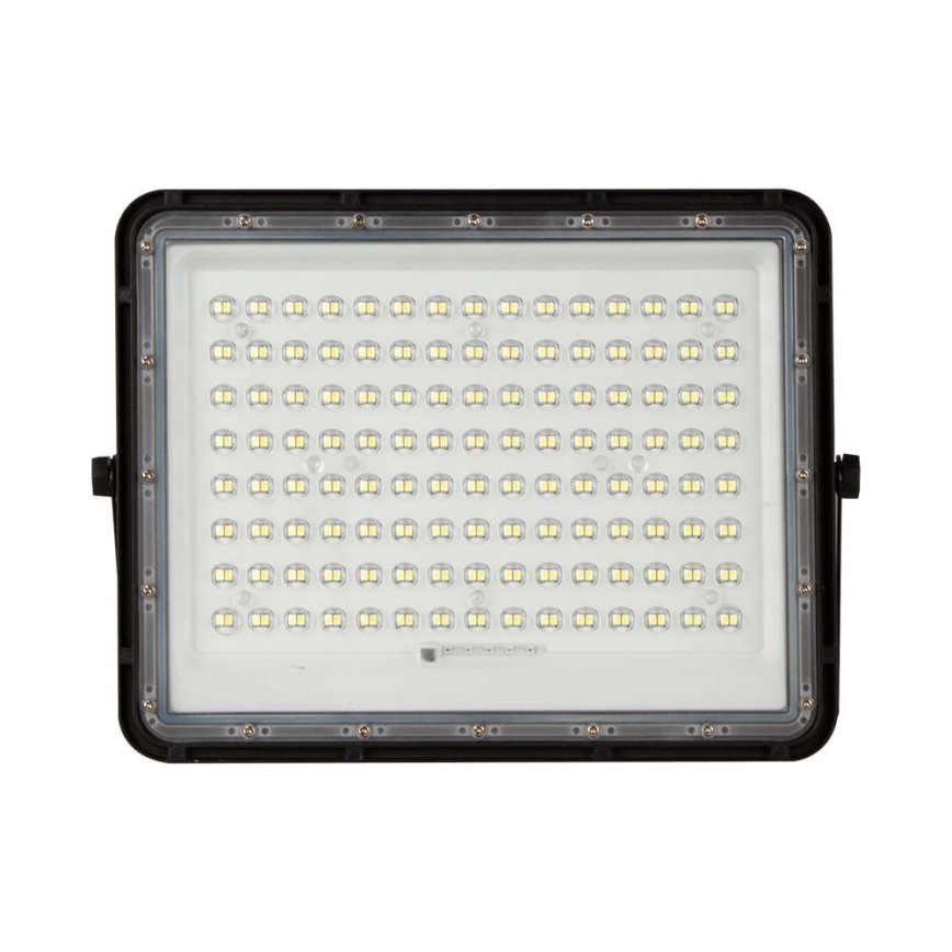 LED Екстериорен соларен прожектор LED/200W/3,2V 4000K черен IP65 + дистанционно управление