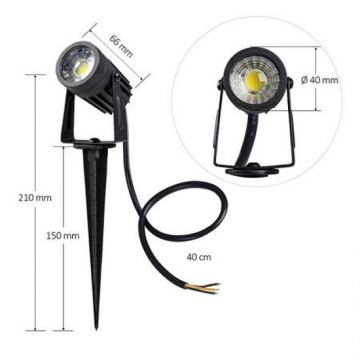 LED Екстериорна лампа LED/3W/85-264V IP67