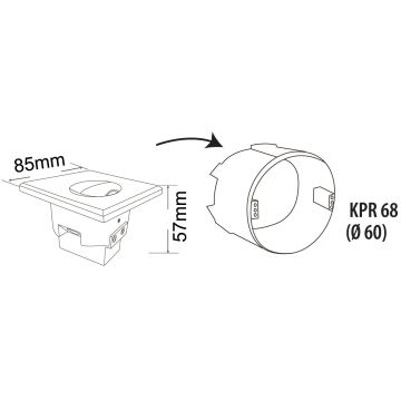 LED Екстериорна лампа за стълбище DECENTLY LED/1,5W/230V 3000/4000/6000K IP44 антрацит