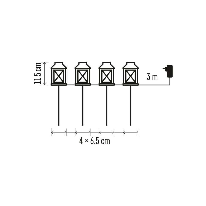 LED Екстериорна Коледна декорация 4xLED/5W/230V IP44