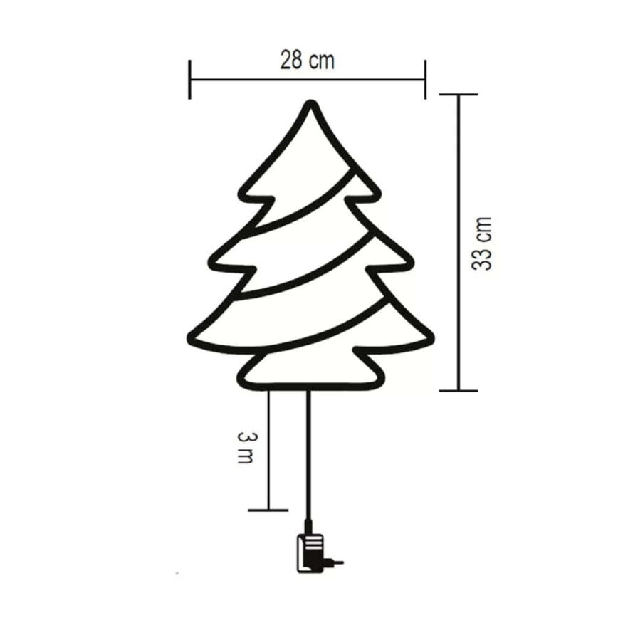 LED Екстериорна коледна украса за прозорец 35xLED/230V IP44 топло бял/дърво