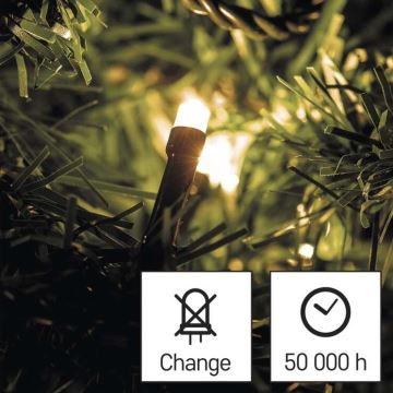 LED Екстериорни Коледни лампички 120xLED/8,9м IP44 топло бели