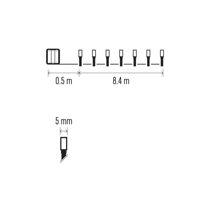 LED Екстериорни Коледни лампички 120xLED/8,9м IP44 топло бели