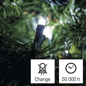 LED Екстериорни Коледни лампички 240xLED/8 режима 29м IP44 студено бяло