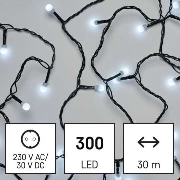 LED Екстериорни Коледни лампички 300xLED/35м IP44 студено бели