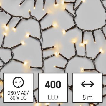 LED Екстериорни Коледни лампички 400xLED/13м IP44 топло бяло