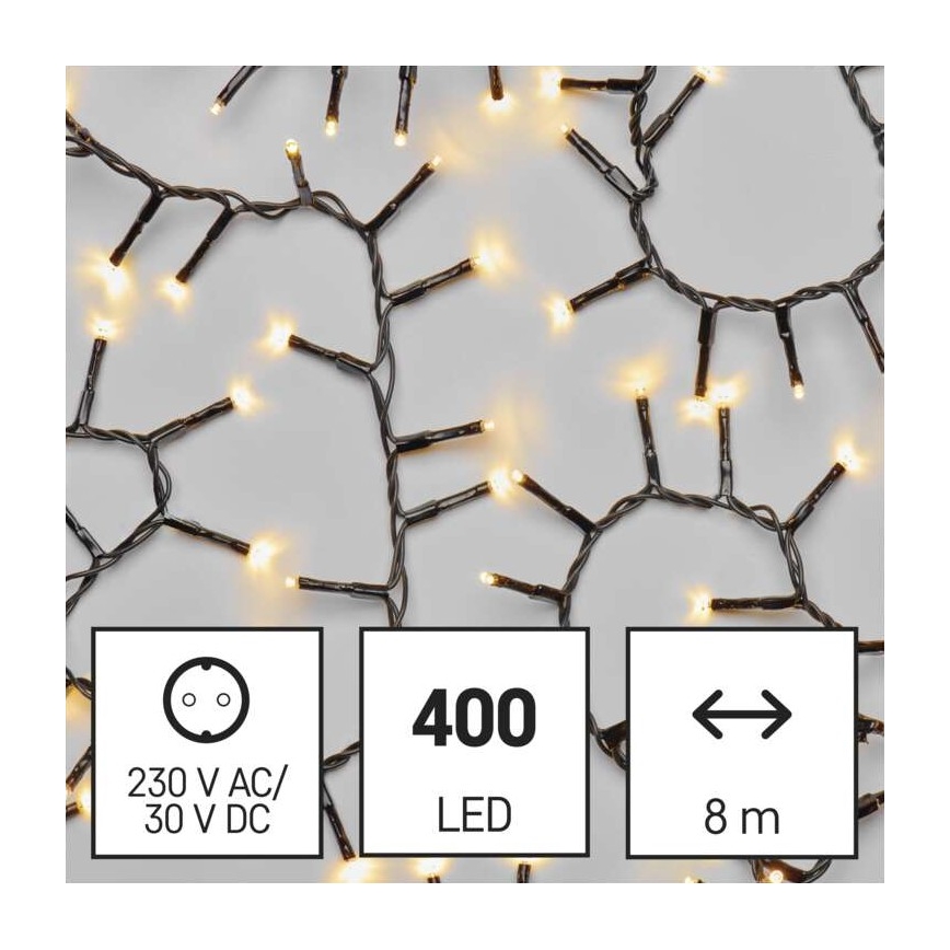 LED Екстериорни Коледни лампички 400xLED/13м IP44 топло бяло