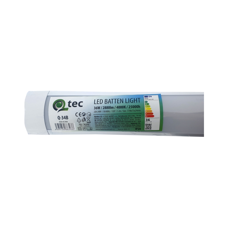 LED Лампа за под кухненски шкаф QTEC LED/36W/230V 120 см бял