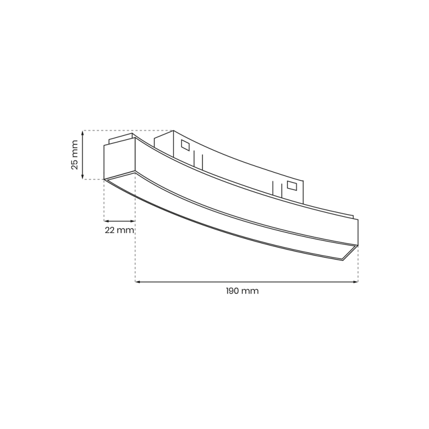 LED Лампа за релсова система MAGNETIC TRACK LED/10W/48V 3000K черен