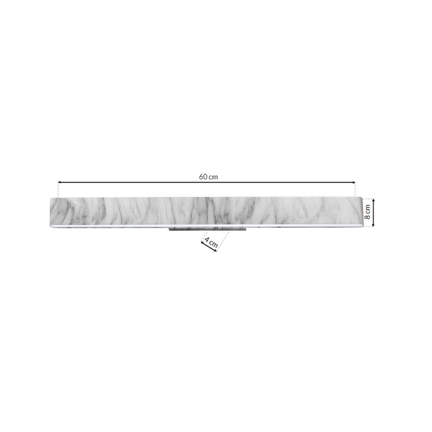 LED лампа за стена PIERCE LED/24W/230V 60 cm бяла/сива