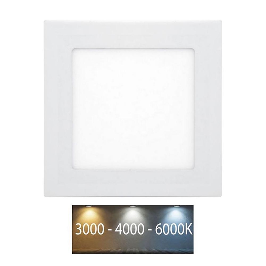 LED Лампа за вграждане в баня RAFA LED/6W/230V 3000/4000/6000K 12x12 см IP44 бял