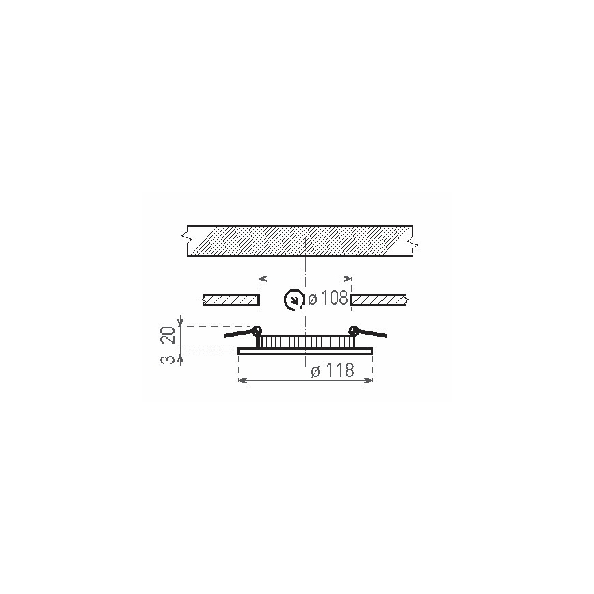 LED Лампа за вграждане в баня VEGA LED/6W/230V 3800K Ø 11,8 см IP44