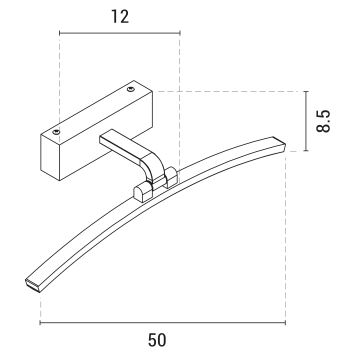 LED Лампа за картина LED/10W/230V 4000Κ 50 см черен