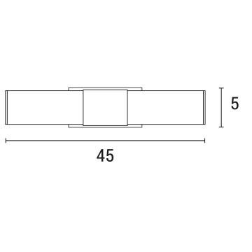 LED Лампа за огледало в баня LED/10W/230V 4000K 45 см IP44 хром