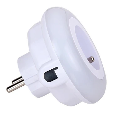 LED Лампа за ориентация със сензор за здрач и контакт LED/0,6W/230V