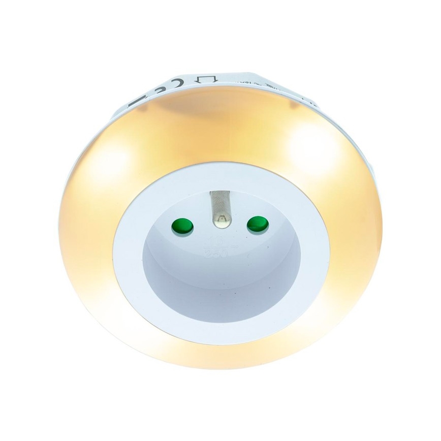 LED Лампа за ориентация със сензор за здрач и контакт LED/0,6W/230V