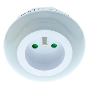 LED Лампа за ориентация със сензор за здрач и контакт LED/0,6W/230V