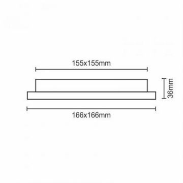 LED Лампа за окачен таван LED/12W/230V IP40