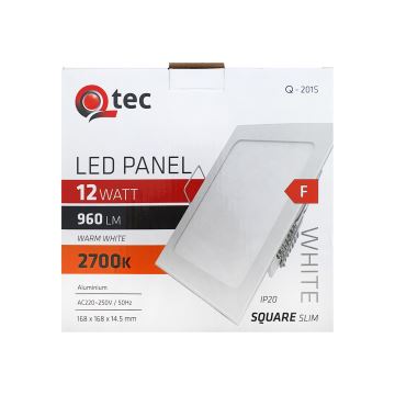 LED Лампа за окачен таван QTEC LED/12W/230V 2700K 16,8x16,8 см