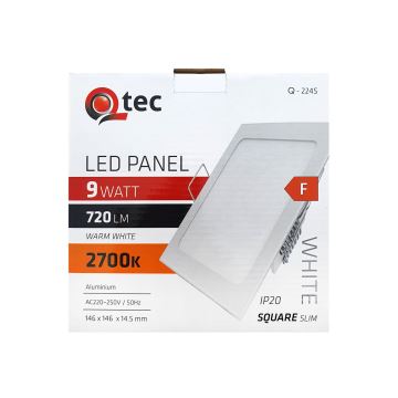 LED Лампа за окачен таван QTEC LED/9W/230V 2700K 14,6x14,6 см