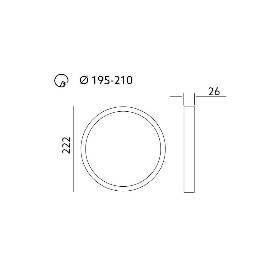 LED Лампа за окачен таван SIGARO PT LED/18W/230V 4000K IP40