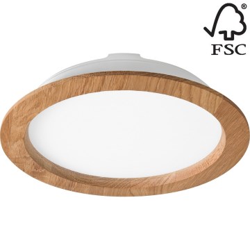 LED Лампа за окачен таван WOODY SPOT LED/23,5W/230V 4000K дъб ø 23,5 см