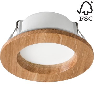 LED Лампа за окачен таван WOODY SPOT LED/5,5W/230V 4000K дъб ø 10 см