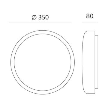 LED Лампа ZOE LED/24W/230V IP44 черна