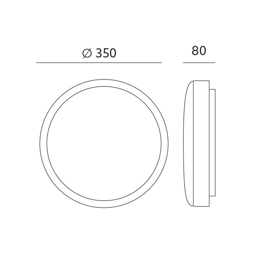 LED Лампа ZOE LED/24W/230V IP44 черна