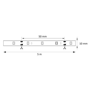 LED Лента 5m 28W/12V IP20 6500K