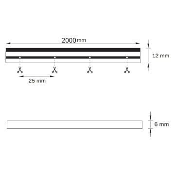 LED Лента NEON 2м LED/17W/12V 4,000K IP65