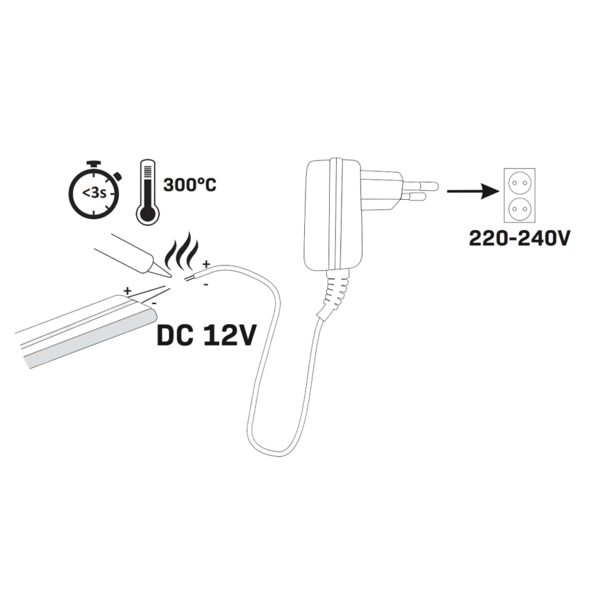 LED Лента NEON 2м LED/17W/12V IP65 розова