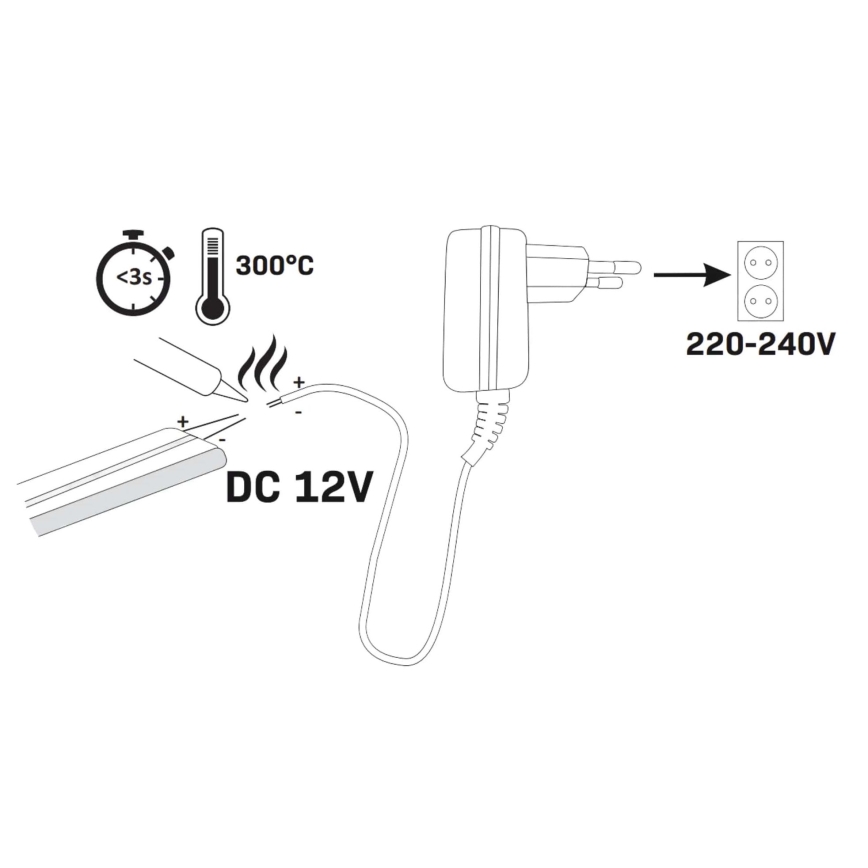 LED Лента NEON 2м LED/17W/12V IP65 синя