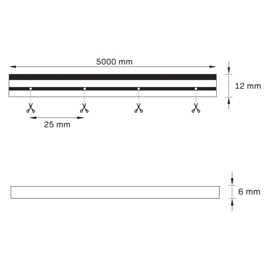 LED Лента NEON 5м LED/27W/12V IP65 розова