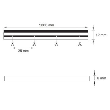 LED Лента NEON 5м LED/27W/12V IP65 синя