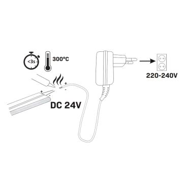 LED Лента NEON 5 м LED/30W/24V зелен IP65