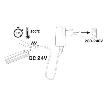 LED Лента NEON 5 м LED/40W/24V оранжев IP65