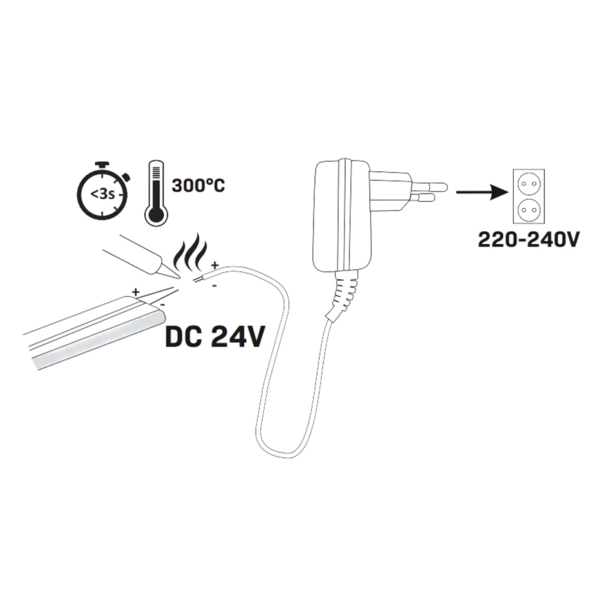 LED Лента NEON 5m LED/48W/24V 4000K IP65