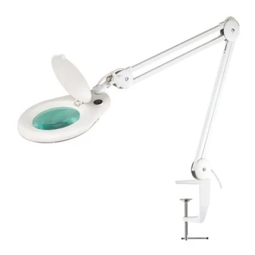 LED Настолна лампа с лупа LED/9W/230V бяла