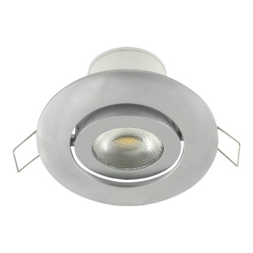 LED Накланяща се луничка за окачен таван LED/7W/230V сребриста