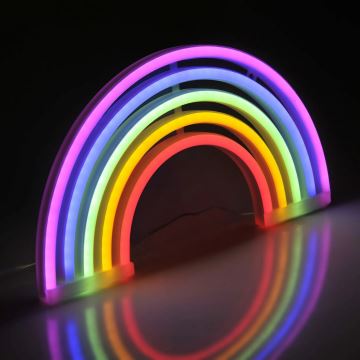 LED Неонова декорация за стена RAINBOW LED/3W/3xAA многоцветен