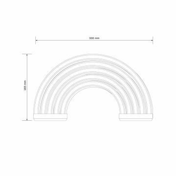 LED Неонова декорация за стена RAINBOW LED/3W/3xAA многоцветен