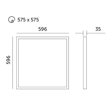 LED панел за окачен таван LED/40W/230V 4000K 60x60 см