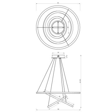 LED Пендел GALAXIA LED/85W/230V златист