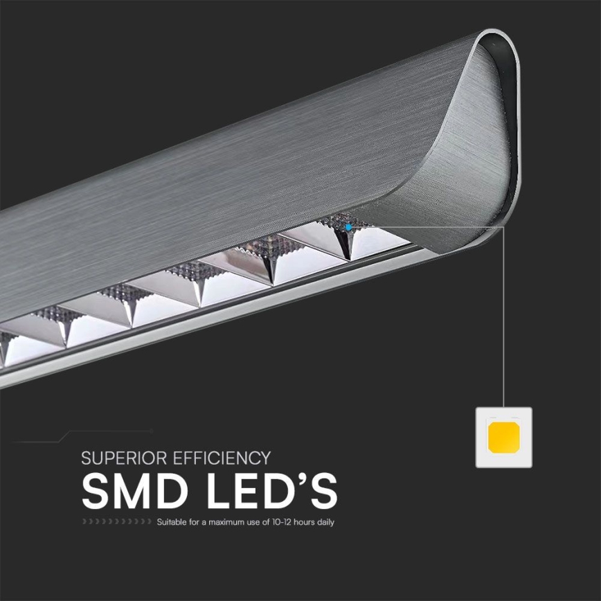 LED Пендел LED/36W/230V 3000/4000/6400K антрацит